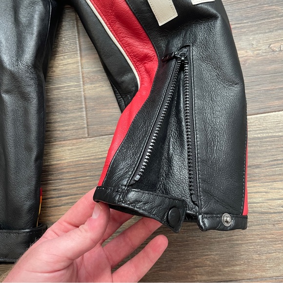 Men’s Leather Racing Motorcycle Jacket, Large/XL, Great Con., Beau Rivage Biloxi - Picture 8 of 13